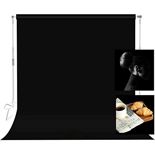Selens Schwarzer Bildschirm, 200x100 cm, Fotografie-Hintergrund, knitterarm, Stoff für Fotostudio, Hochformat, Produktrequisiten, Haustier-Video, Webcast-Hintergrund, Ständer, Rahmen, waschbar, 2x1 m
