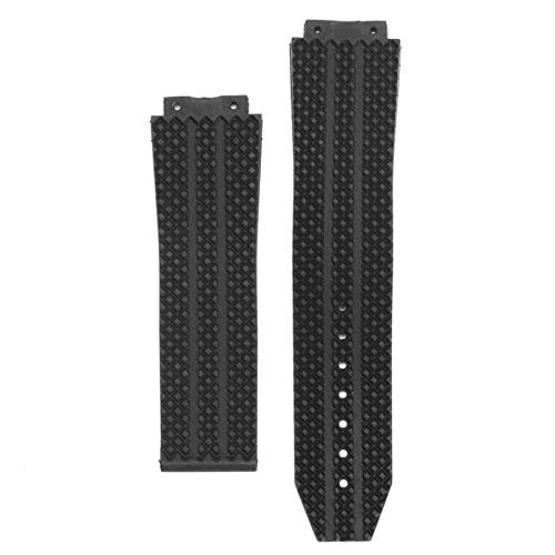 Ersatzarmband aus schwarzem Silikonkautschuk, für HUBLOT, 25 mm, Uhrenarmband, Zubehör für Uhren, Breite
