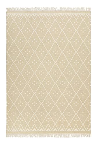 Green Looop Handweb-Teppich Vermont creme beige