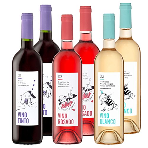 Hausweinpaket Spanien - jamon.de-Edition - Tinto, Blanco & Rosado - Spar-Set (6 Flaschen)