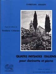 MANEN: 4 PAYSAGES ITALIENS CLARINETTE SIB ET PIANO