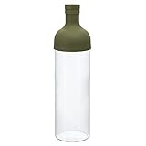 Hario, Filter Bottle, Fib-75-OG, Kunststoff und Glas, olivgrün, 750 ml, 10 x 10 x 25 cm