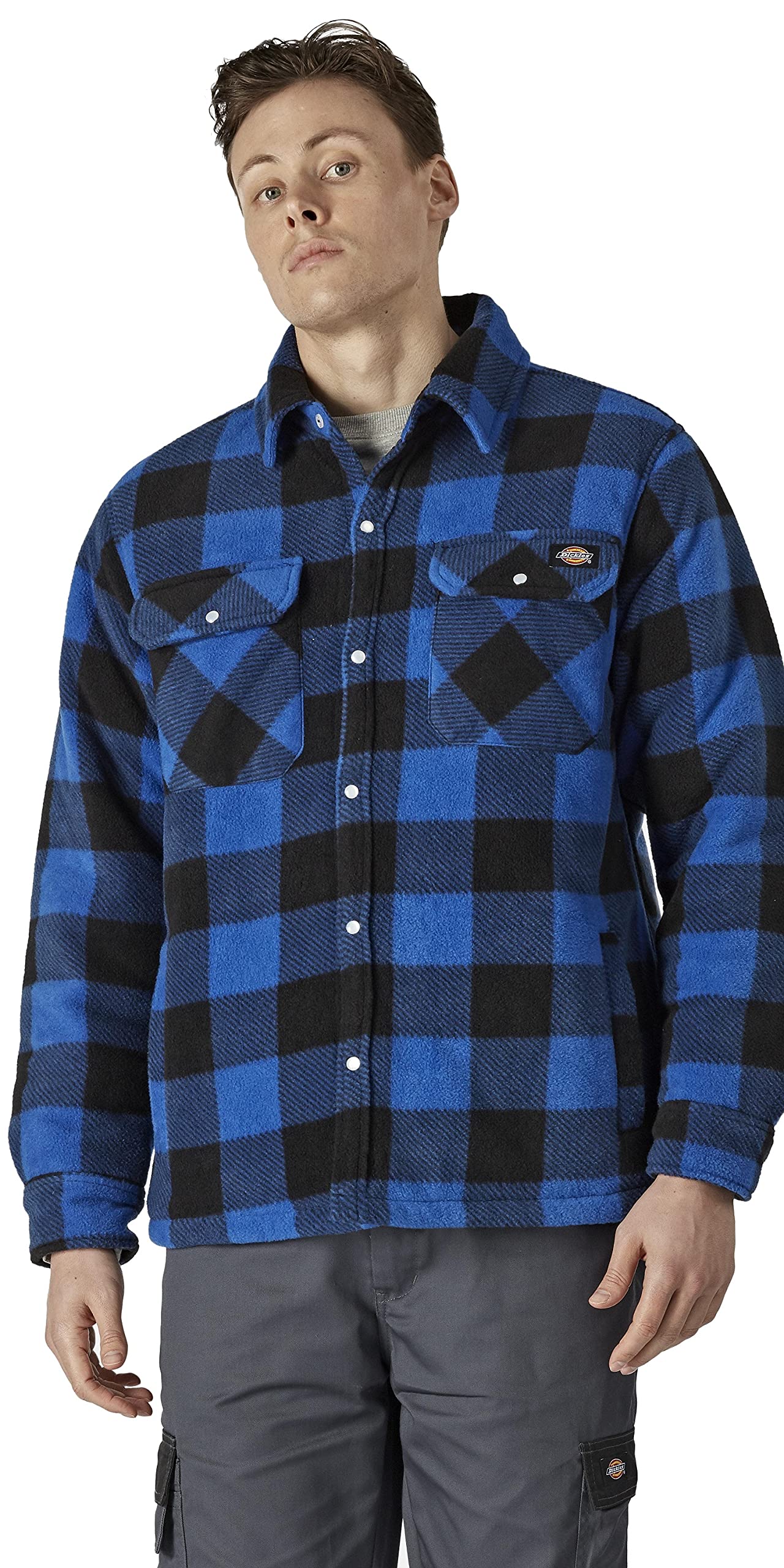 Dickies Fleece Thermohemd Portland, SH5000, Holzfällerhemd(Royalblau, 3XL)