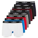 FM London Herren Fitted Boxer Hipster, Mehrfarbig (Classic Mix 10), Small (8er Pack)