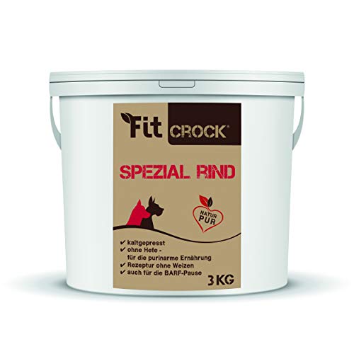 cdVet Fit-Crock Hundefutter trocken Spezial Rind Mini 3 kg, purinarm & getreidefrei