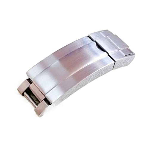 AYKANING Uhrenschnalle,FaltschließEn 9mm kombinierte Sicherheitsfalzen Gleitschloss-Schnalle, geeignet für Edelstahlband-Teile-Kombination