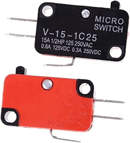 Ersatzteile Schalter Mikroschalter 5 teile/los 250 V 16 A Mikrowelle Tür Druckknopf SPDT 1 NO 1 NC Mikroschalter V-15-1C25 Heiß industrieller Schalter