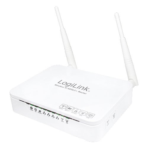 LogiLink WL0131 – Router (10, 100 Mbit/Sek, 10/100Base-T (X), 802.11b, 802.11 g, 802.11 N, 300 Mbit/s, ADSL (RJ-11), ADSL2 +) weiß