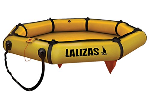 wellenshop Lalizas Rettungsinsel ohne Dach Selbstaufblasend 4 Personen mit Tragetasche Orange Gelb 8,3 kg Rettungsfloß Boot Sicherheitszubehör