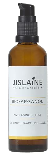 Jislaine Bio-Arganöl* 75 ml ist: Unraffiniert, vegan und ohne Palmöl | Für Haut-, Haar & Nagelpflege - Glasflasche