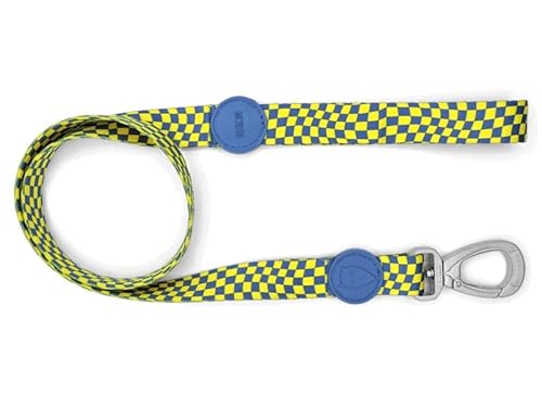 MORSO® Hundeleine für große Hunde, Größe L 100 cm, Gelb und Hellblau