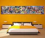 HNTHBZ Neueste Leinwandmalerei Super Smash Bros Ultimative Update-Art Videospiel Poster Cartoon Bilder Grafik Leinwand Gemälde Wand-Kunst for Hauptdekor JYSLR003 (Size (Inch) : 40cmx200cm Unframed)