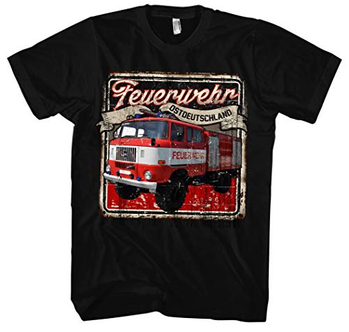 Feuerwehr Männer und Herren T-Shirt | Feuerwehrmann FFW Logo Held Hero Bekleidung (3XL, M7)