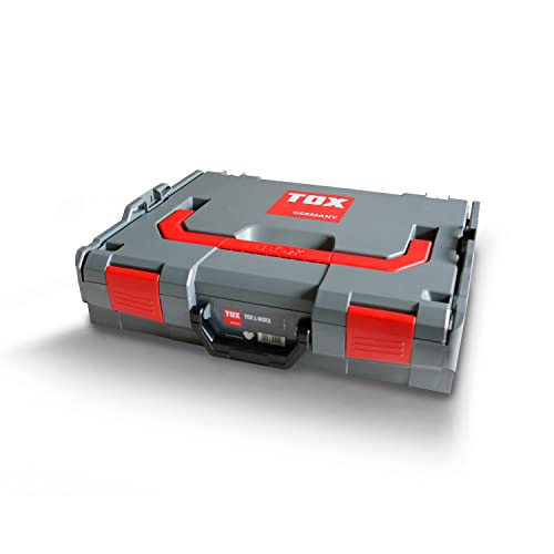 TOX L-BOXX Sortimentskoffer, effektiv, robust, belast- & stapelbar mit 8-Mulden-Kleinteileinsatz, die optimale Aufbewahrung für Dübel und Schrauben, 1 Stück, 094900900