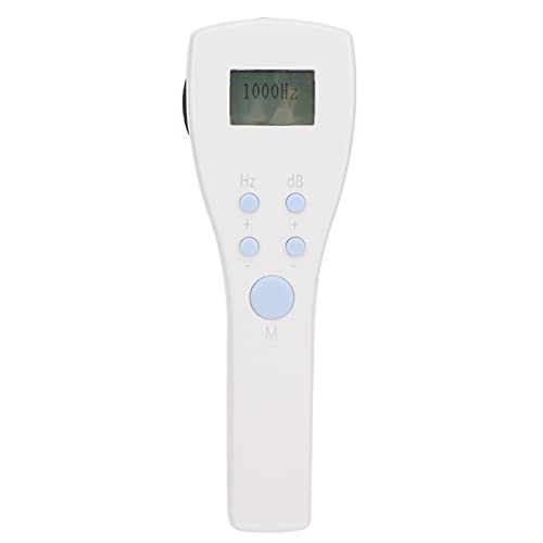 Tragbares Audiometer für Schnelles Hörscreening. Handtestgerät für ältere mit Einfacher Bedienung. Leichtes und Gut Lesbares Audiometer mit LCD-Bildschirm