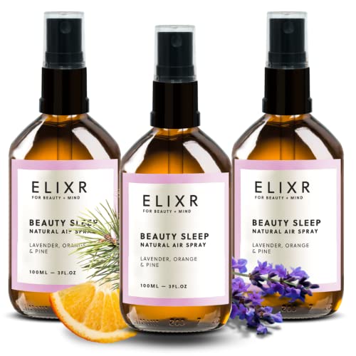ELIXR Raumspray Beauty Sleep 3x 100ml I Lavendel Orange Zirbe I Natürliches Kissenspray zum Einschlafen, Schlafspray, Pillow Spray, Raumduft