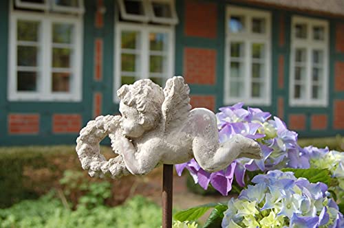 Charmanter Gartenstab, Beetstecker Kleiner Engel im Antique Shabby chic Stil