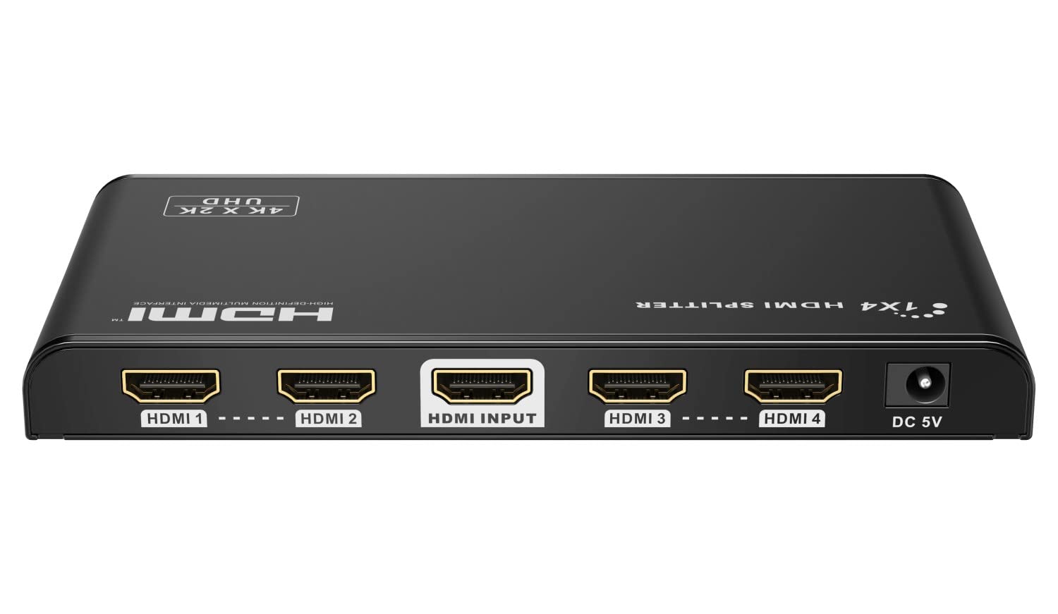 PremiumCord 4K HDMI 2.0 Splitter 1-4 Ports, Unterstützung UHD 4Kx2K / 60Hz, FULL HD, 3D, HDCP 2.2, CEC, Dolby TrueHD, Farbe Schwarz