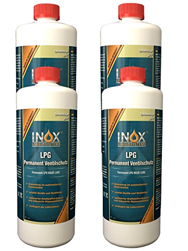 INOX® LPG Permanent Ventilschutz Additiv, 4 x 1 Liter - Zusatz für Autos mit Gasanlage