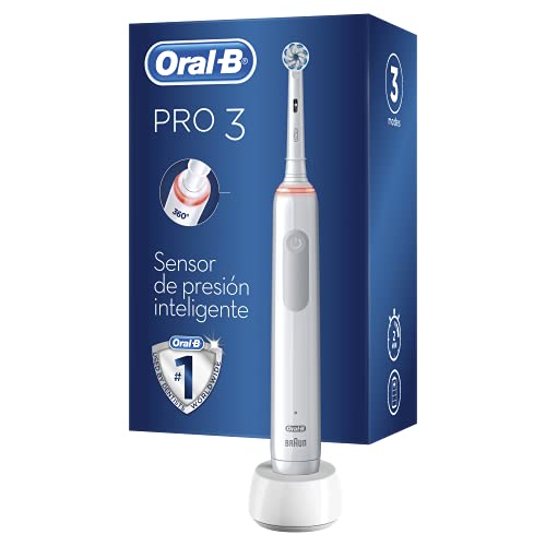 Oral-B Pro 3 3000 Elektrische Zahnbürste/Electric Toothbrush mit visueller 360° Andruckkontrolle für extra Zahnfleischschutz, 3 Putzmodi inkl. Sensitiv, Timer, weiß