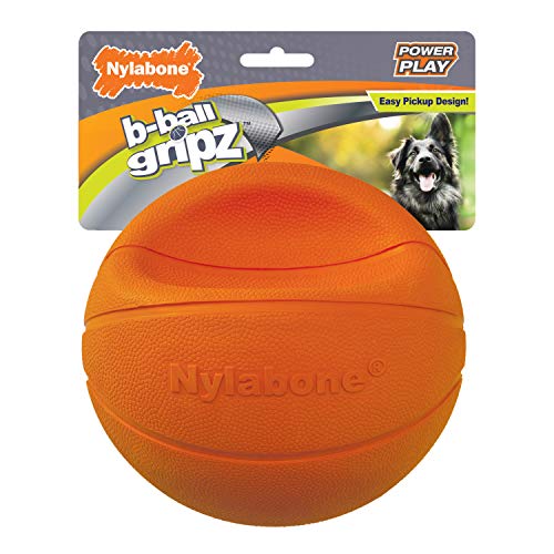 Nylabone B-Ball Gripz Basketball Holds Shape If Punctured, Dog Toy, Large