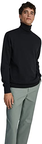 Springfield Herren Jersey Polo-Pullover, schwarz/weiß, S