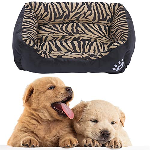 WESEEDOO Puppy Bed Dog Beds Large Washable Warm Dog Bed Fluffy Dog Bed Dog Cave Bed Pet Beds For Dogs Cat Cave Dog Sofa Bed Kitten Bed Tiger Print, XXL