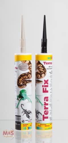 M&S Reptilien Terra Fix - 290ml Kartusche - Farbe: schwarz (ehem. Terra Bond) Kartusche MIT Kartuschenpresse