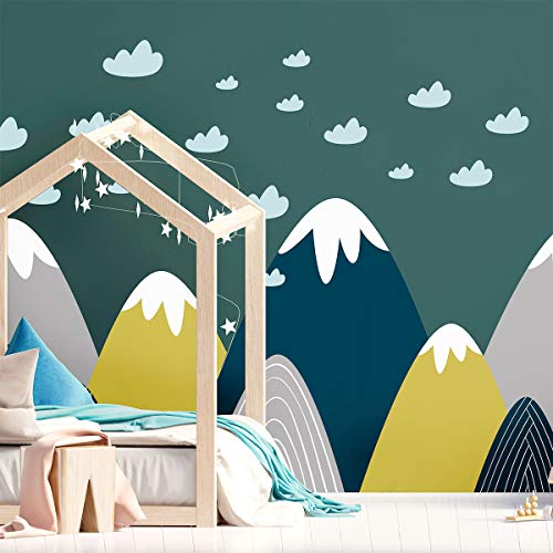 Ambiance Sticker Aufkleber für Kinder, skandinavische Berge, Donka, 100 x 150 cm