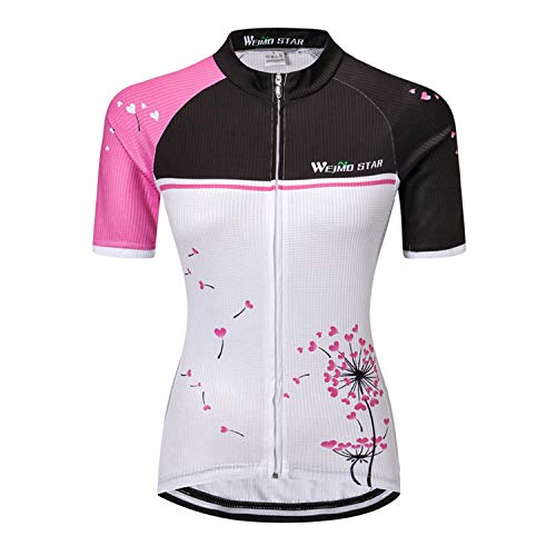 Weimostar Damen Radtrikot Kurzarm Breathable Biking Shirt Sommer Fahrradbekleidung,Cd6703,Truhe 82 -86CM = Tag M.