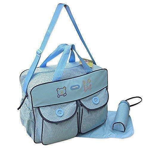 XXL 3 tlg Baby Farbe blau Wickeltasche Pflegetasche Windeltasche Babytasche Reise Farbauswahl