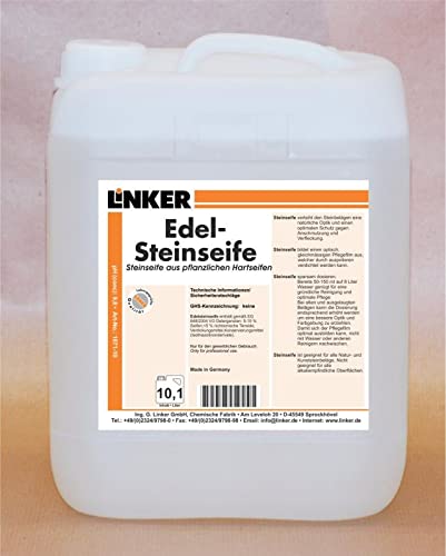 Linker Chemie Edel Steinseife 10,1 Liter Kanister - geeignet für alle Natur- und Kunststeinbeläge | Reiniger | Hygiene | Reinigungsmittel | Reinigungschemie |