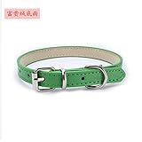 Accrie Soft Pet Dog Collar Neck Strap for Small Puppy Kitten Cats Rich Plush Bottom: Green Round Rope 120 * 1.3cm