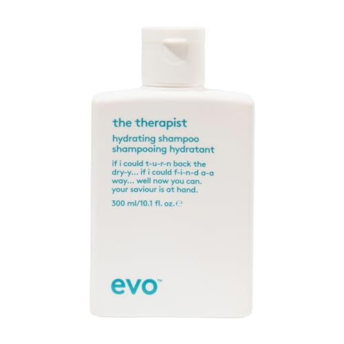 Evo the therapist hydrating shampoo 300ml I Feuchtigkeitsspendendes Shampoo für trockenes und coloriertes Haar I verleiht Geschmeidigkeit, Glanz und reduziert Frizz I vegan, ohne Sulfate