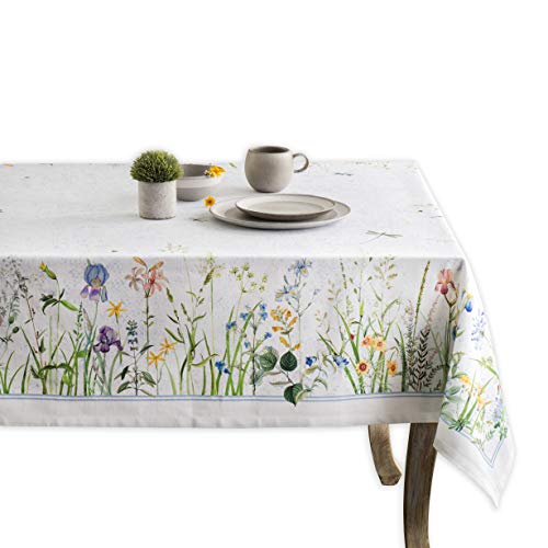 Maison d' Hermine Fleurs De Mai 100% Baumwolle Tischdecke für Küche | Abendessen | Tischplatte | Dekoration Parteien | Hochzeiten | Frühling/Sommer (Rechteck, 160 cm x 220 cm)