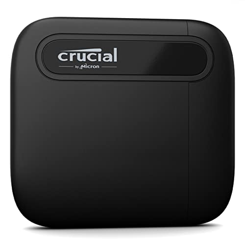 Crucial CT1000X6SSD9 1TB X6 Portable SSD, Bis zu 540 MB/s, USB 3.2, USB-C