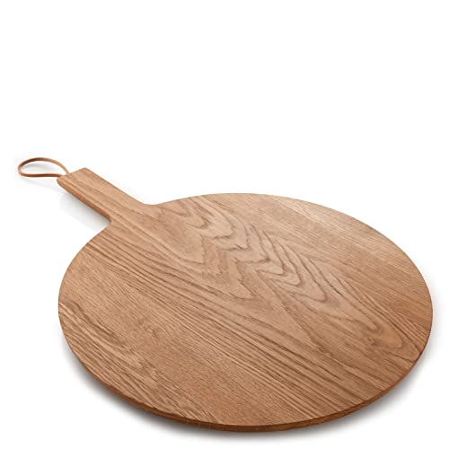 Eva Solo Nordic Kitchen Holzschneidebrett Eiche Durchmesser 35 cm Lederschlaufe