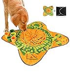 Schnüffelteppich Hund Intelligenzspielzeug Schnüffelspielzeug Langlebiges Interaktives Hundespielzeug Fördert Die Natürlichen Futtersuchfähigkeiten (Orange-Grün 71 * 71cm)