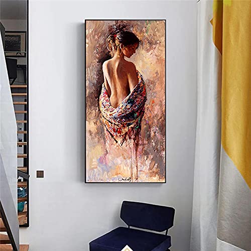 Abstrakte Semi Naked Woman Poster Woman Body Gemälde Bild Sexy Beauty Poster Semi Naked Woman Wanddeko Wohnzimmer Veranda Wanddekor Cuadros I16134