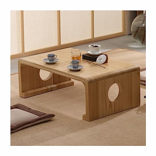 ExpressLeopard Japanischer Retro-Holztisch, Zen-Teetisch, Vielseitiger Couchtisch Aus Holz, Rustikaler Beistelltisch – Meditation Und Teealtar (Color : Brown-B, S : 50 * 40 * 30cm)