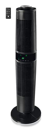 Macom Double Roto Wind Ventilator Multifunktionsgerät A Turm mit Drehzahl bidirektional, 45 W, 56 Decibel, Schwarz