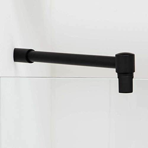 Stabilisationsstange für Dusche 45°, Stabilisator Duschwand diagonal, Stabilisierungsstange Glas-Wand (500mm, Schwarz)