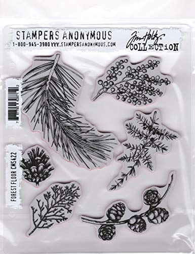 Tim Holtz Stampers Anonymous Holidays 2020 Forrest Floor Cling Stempel-Set CMS422