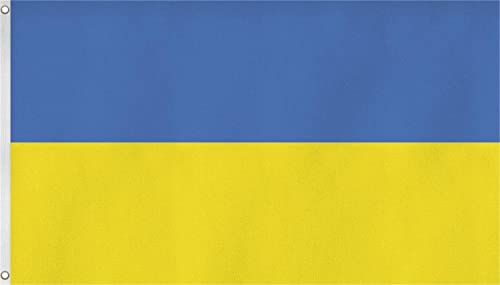normani Fahne mit Messingösen 90 x 150, 150 x 250 oder 300 x 500 cm wählbar Farbe Ukraine Größe 300 x 500