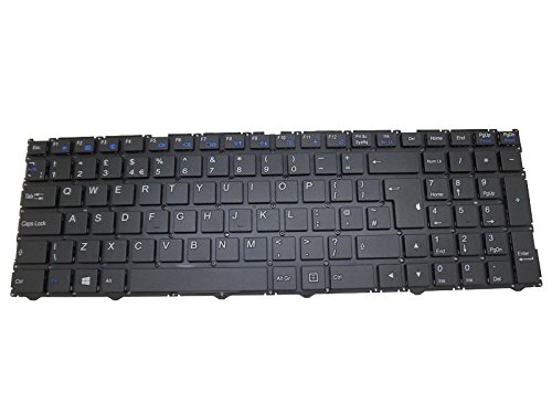 RTDpart Laptop-Tastatur für CLEVO N250 CVM15F36GB-430 6-80-N25J0-190-1 UK Schwarz (ohne Rahmen)