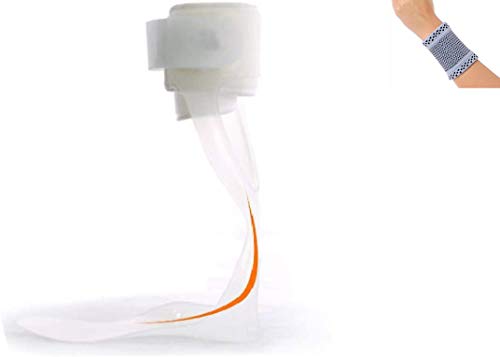 Amsahr Medical Einstellbare Knöchel Fußklammer Komfort Orthese Orthopädische Fallfuß Splint - XL 41-44 cm-links Bein- enthalten Handgelenk-Band