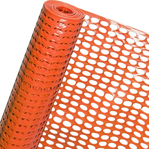 HaGa® Absperrzaun orange, 50m x 1,5m Höhe, Maschenweite 50mm x 35mm, ideal für Baustellen Sicherheitszaun Bauzaun Kunststoffzaun