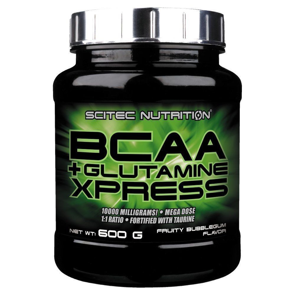 Scitec Nutrition BCAA + Glutamine Xpress, Angereichert mit Taurin, Zuckerfrei, 600 g, Kaugummi