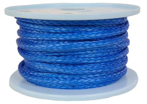 Dyneema Flechtschnur Seil Dyneemaseil Flechtleine aus Dyneema - Durchmesser 5mm - 20 Meter Fb.blau