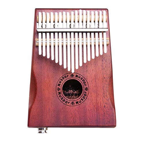Kalimba 17 Keys, tragbares Massivholz-Mbira-Fingerpiano mit Tonabnehmerkabel und Lernanleitung Afrikanisches Holzmusikinstrument für Kinder und Erwachsene Anfänger